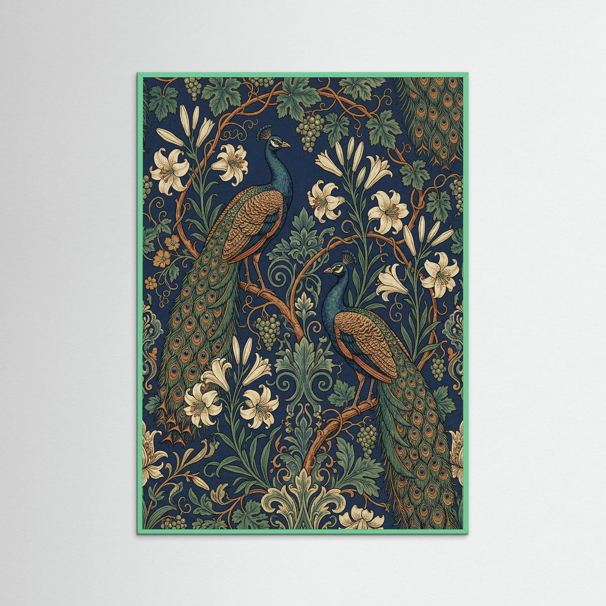 Mint Wood Forest Fauna Tapestry