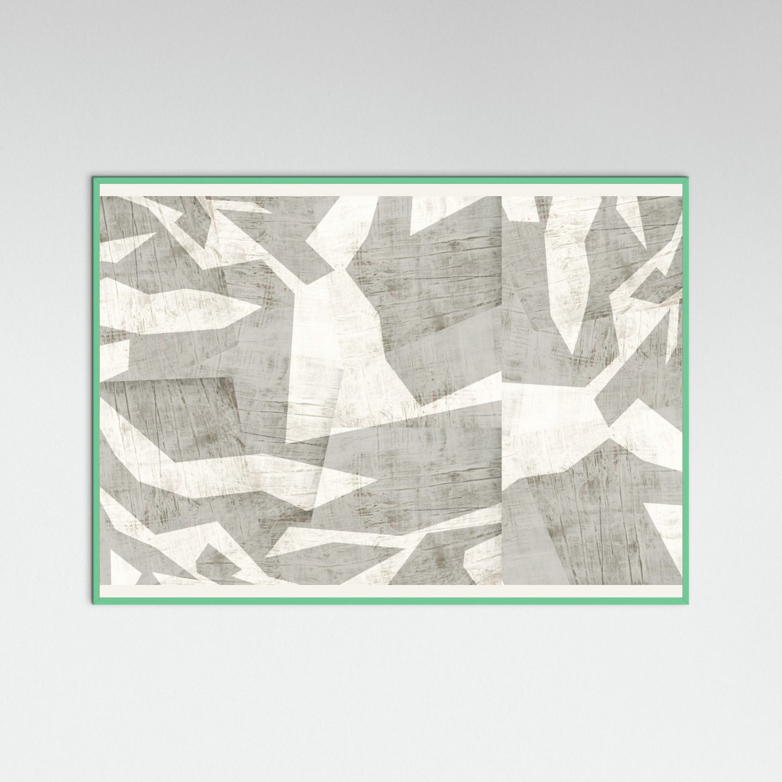 Mint Wood Fractured Light 2 Poster