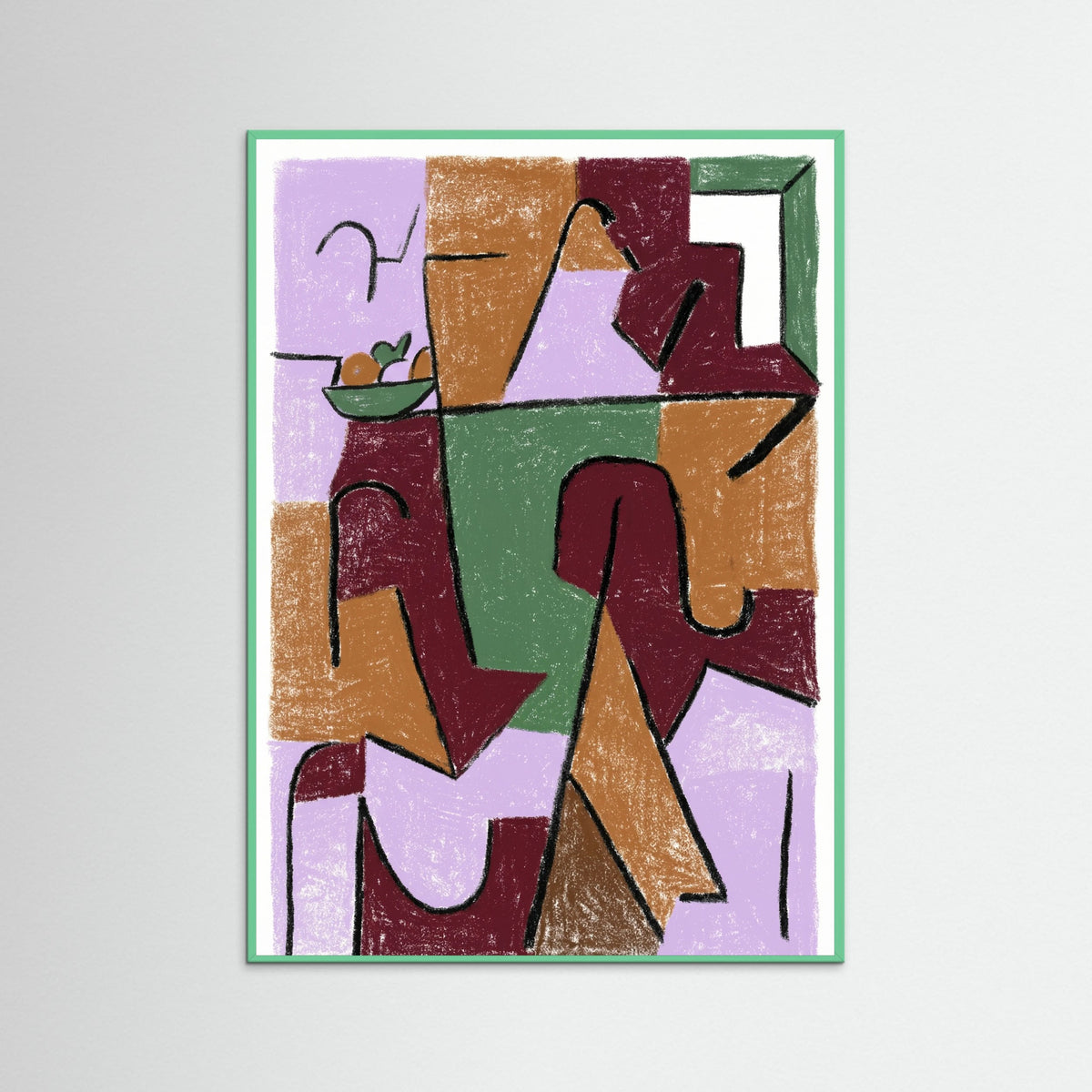 Mint Wood Fragmented Forms