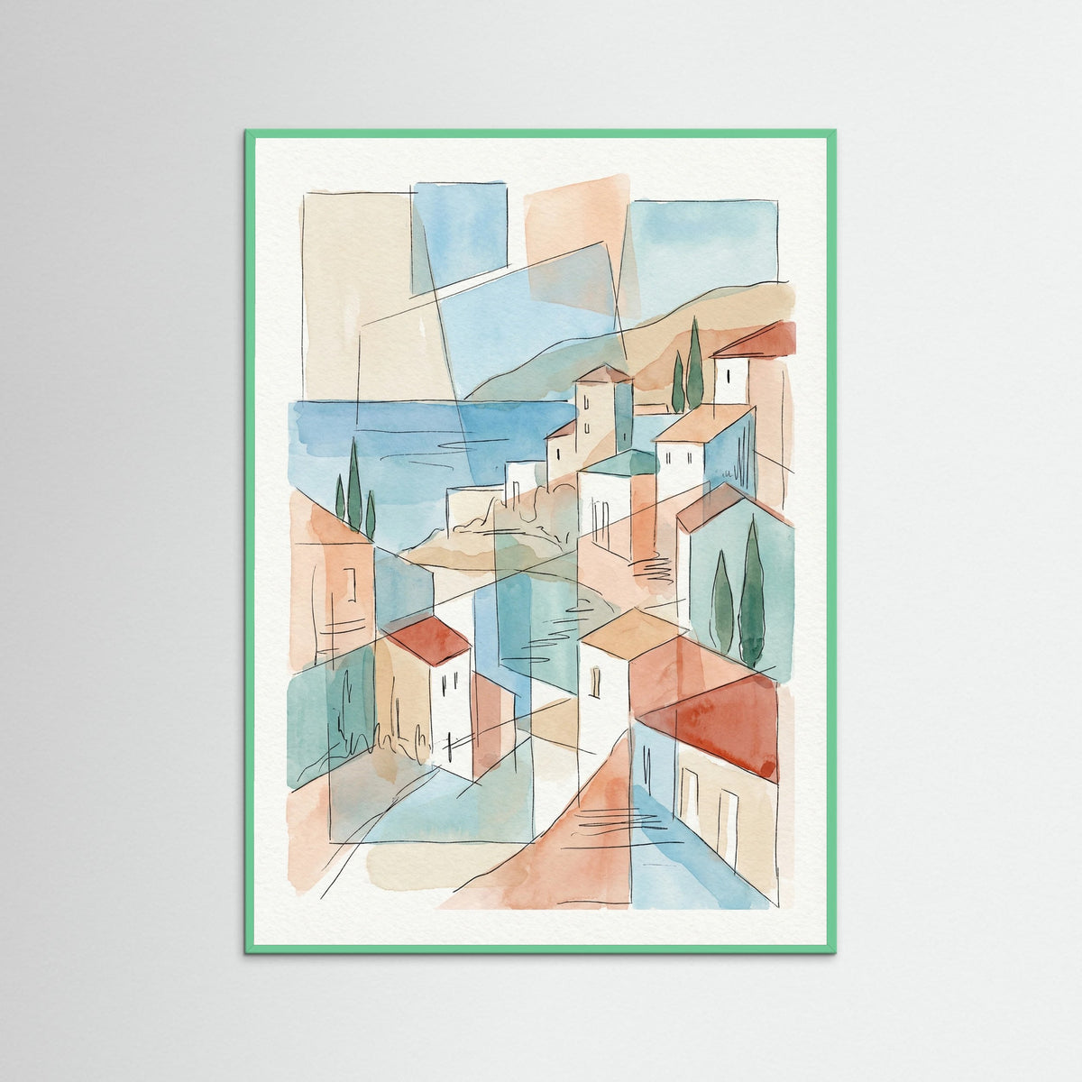 Mint Wood Fragmented Mediterranean View