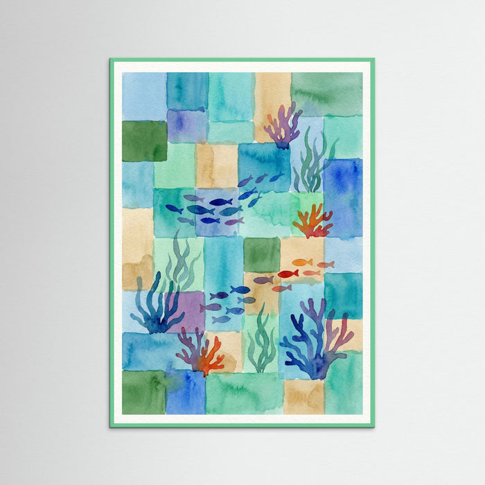 Mint Wood Fragmented Oasis