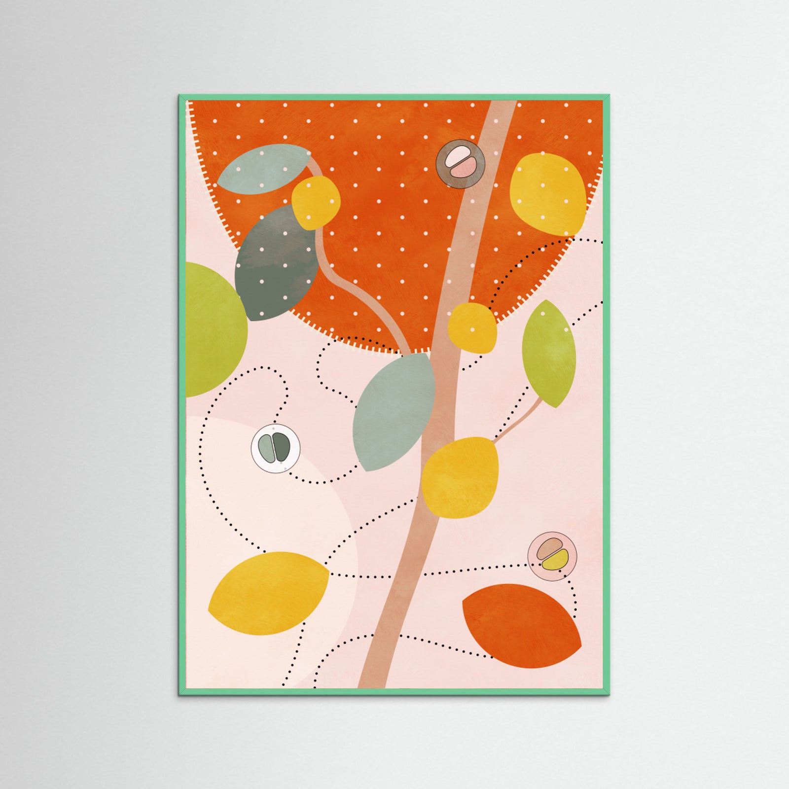 Mint Wood Friendly Colors Hilma 5 Poster