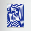 Front Blue and White Striped Nude Poster – poster and art print