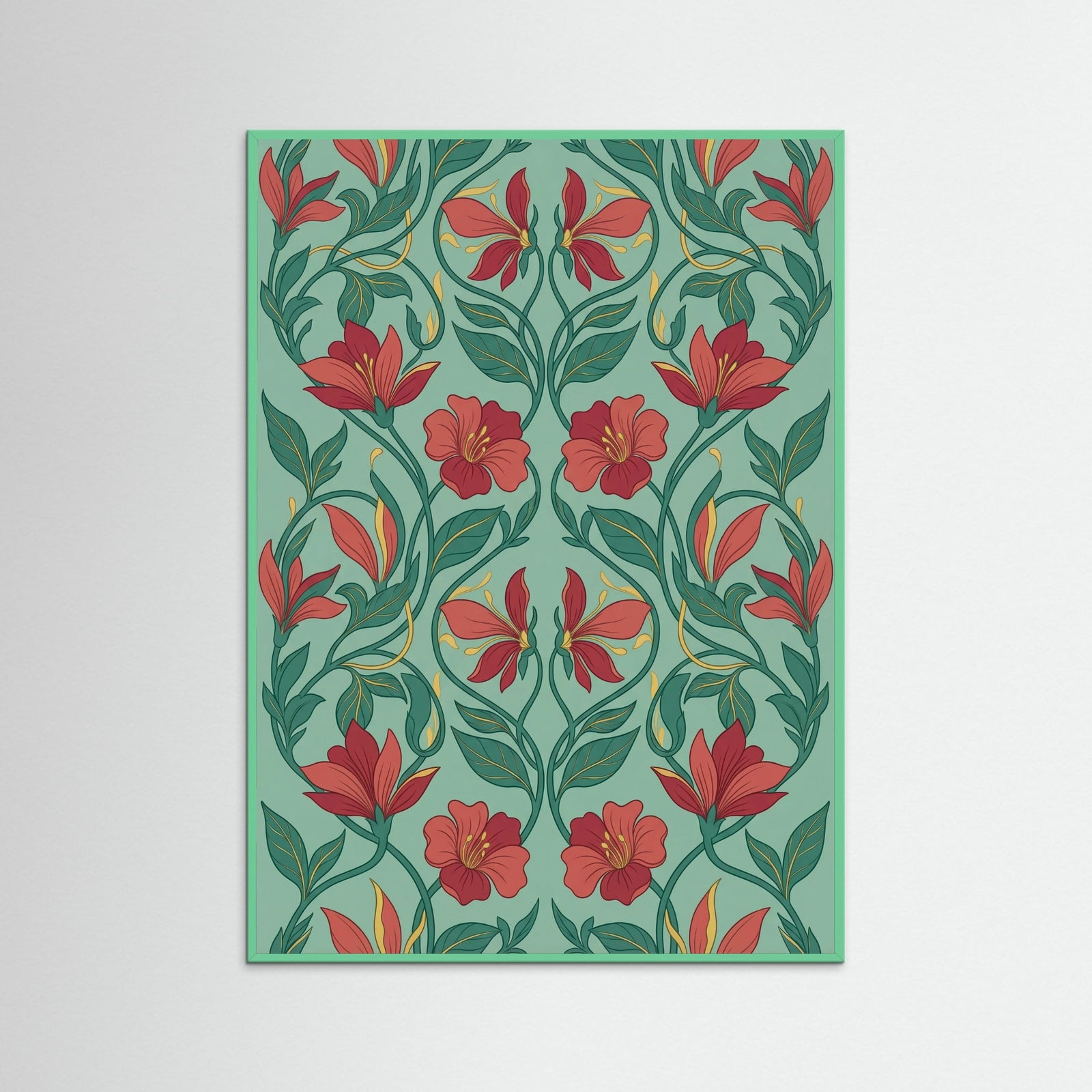 Mint Wood Fruitful Pattern