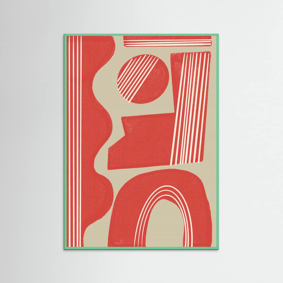 Mint Wood Geo Balance Object No.2 Poster