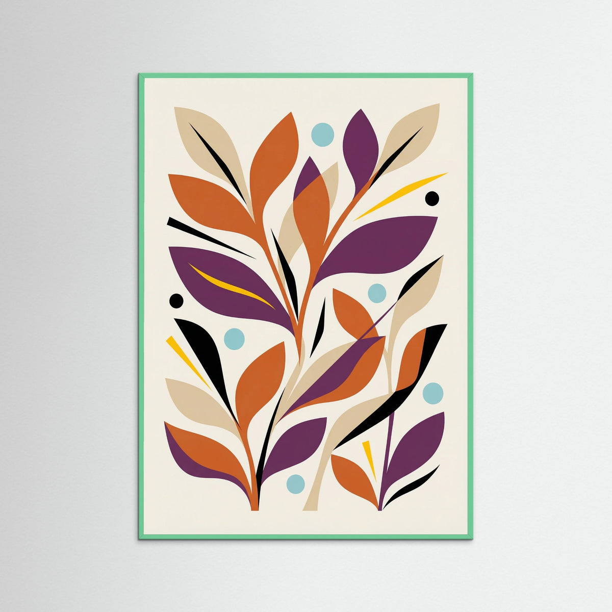 Mint Wood Geometric Abstraction Beige