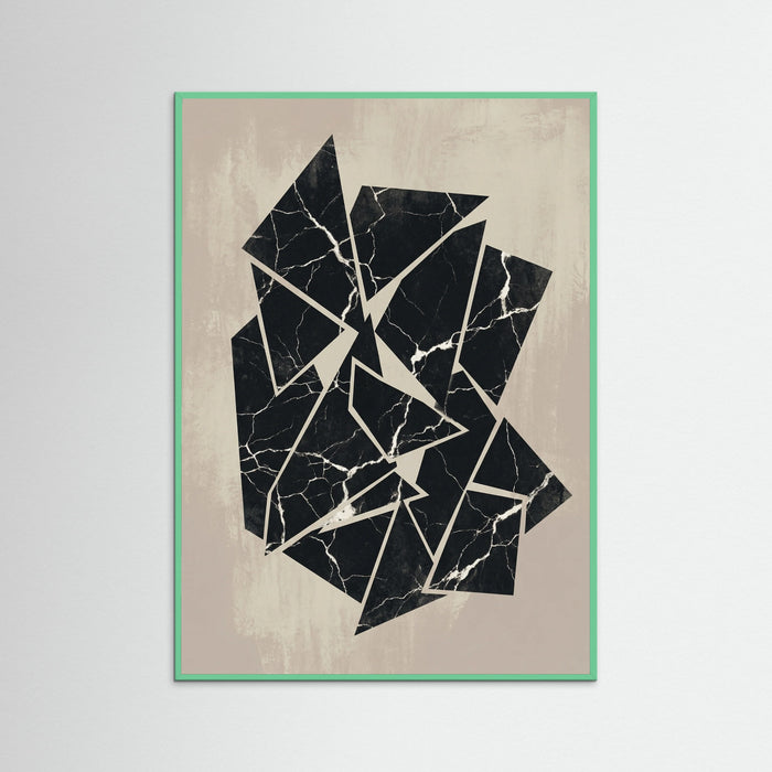 Mint Wood Geometric Abyss