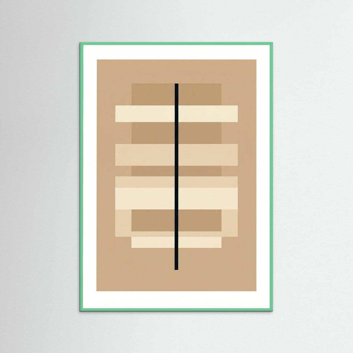 Mint Wood Geometric Balance Beige