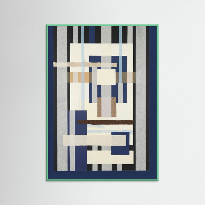 Mint Wood Geometric Blues