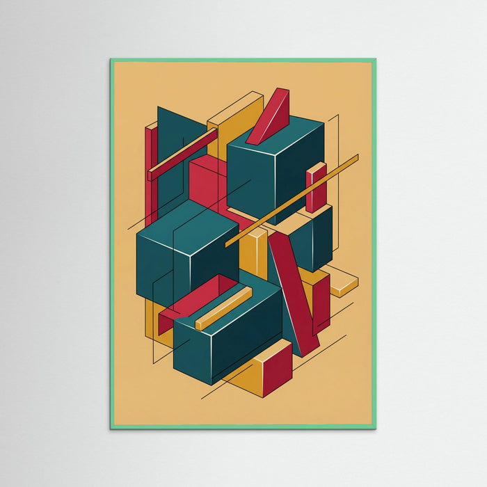 Mint Wood Geometric Deconstruction