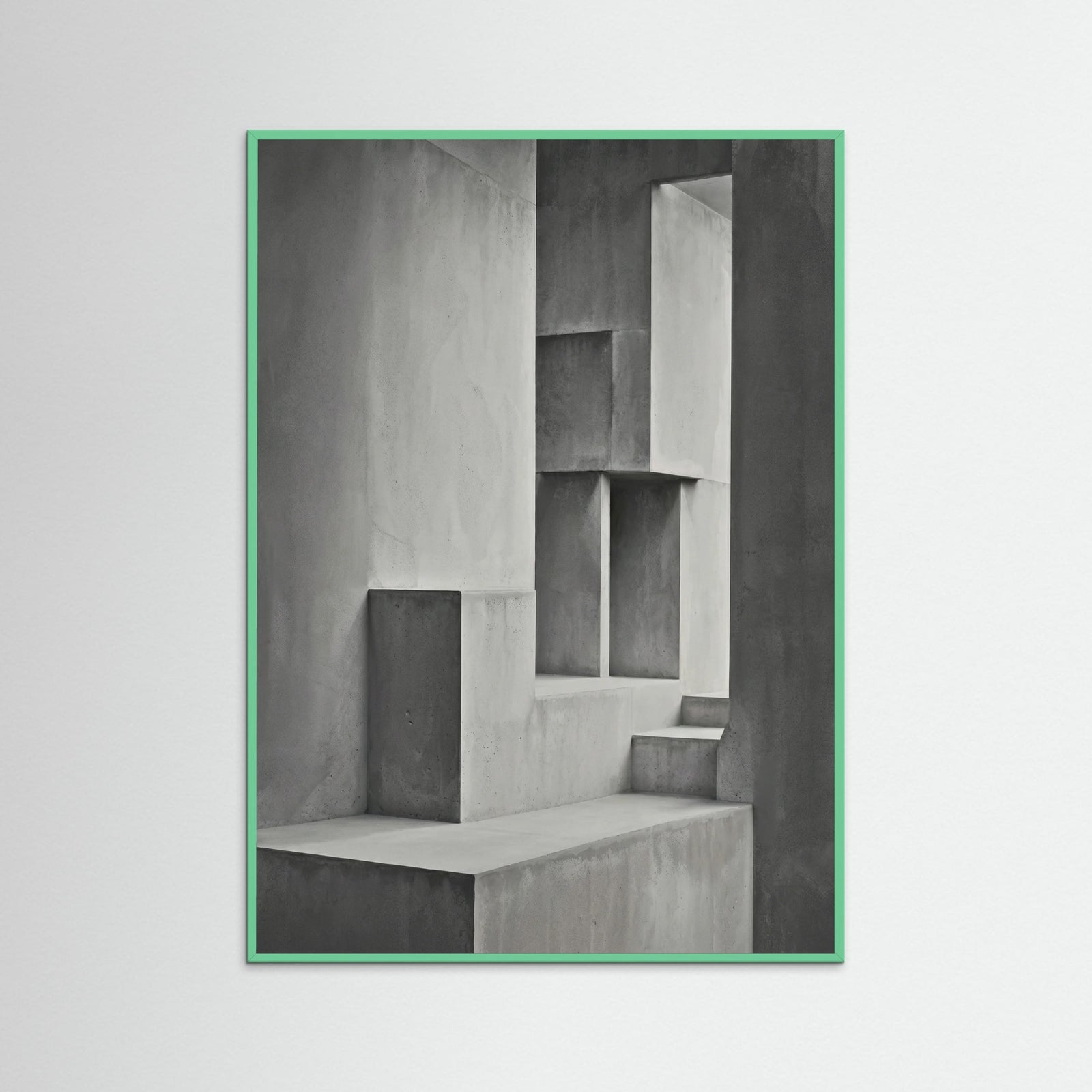 Mint Wood Geometric Depth