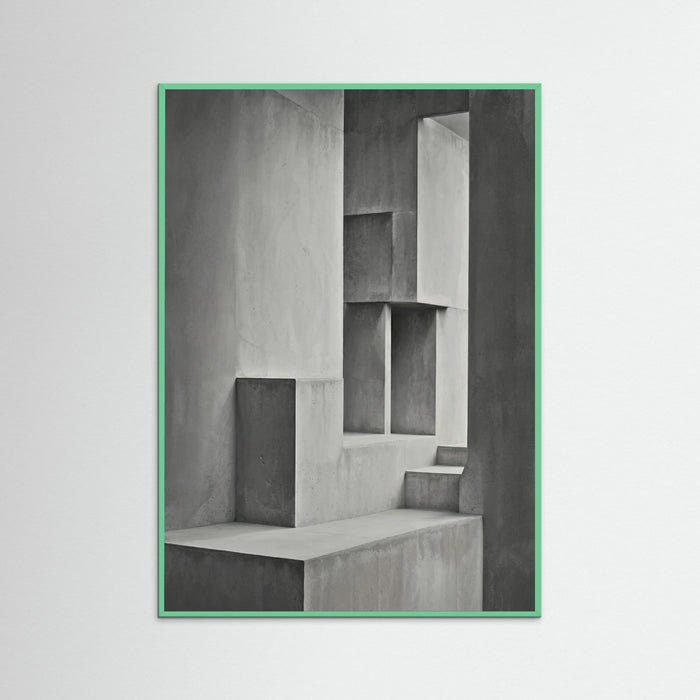 Mint Wood Geometric Depth
