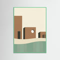 Mint Wood Geometric Dwelling