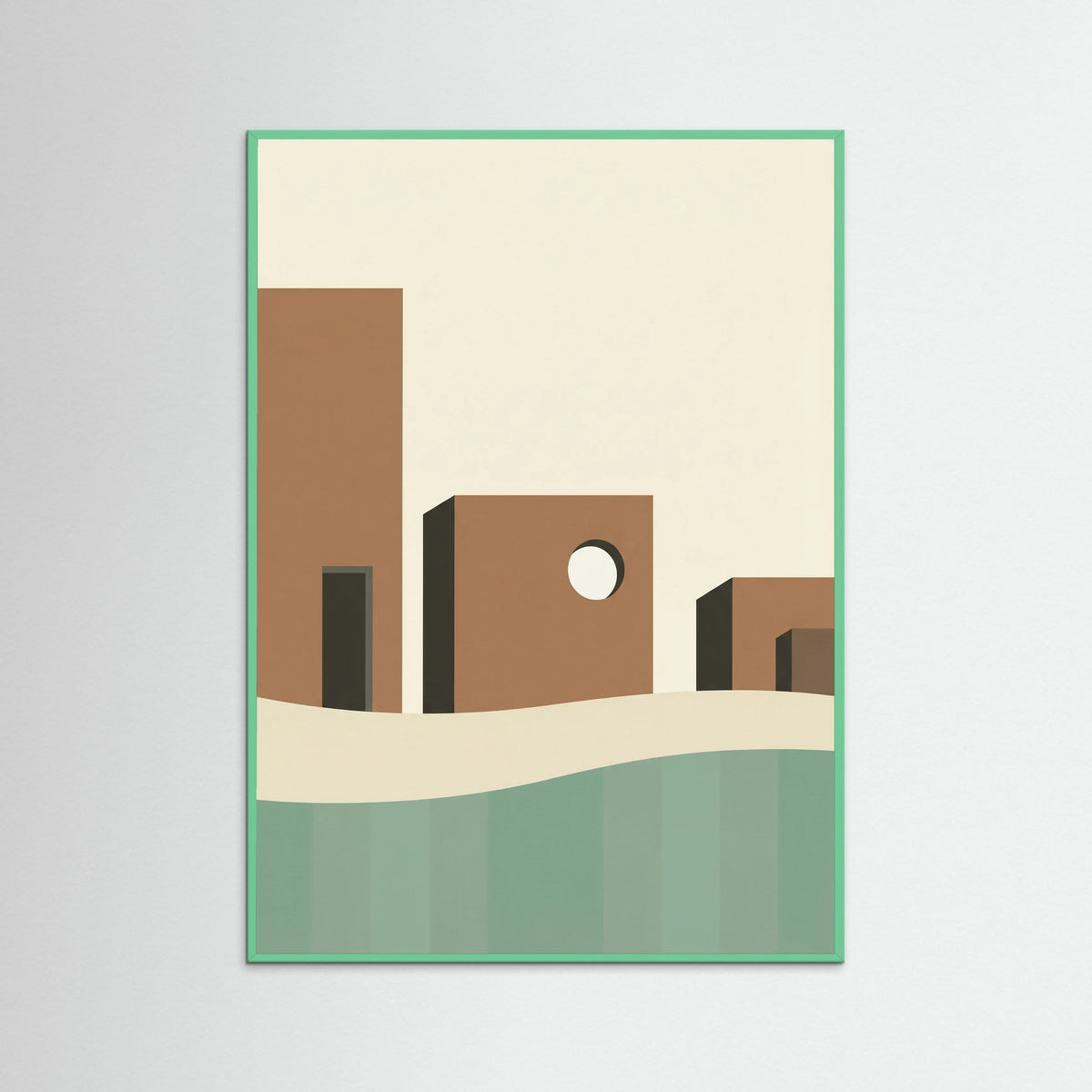 Mint Wood Geometric Dwelling