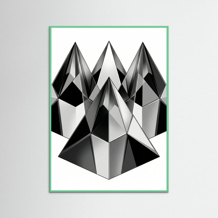 Mint Wood Geometric Facets