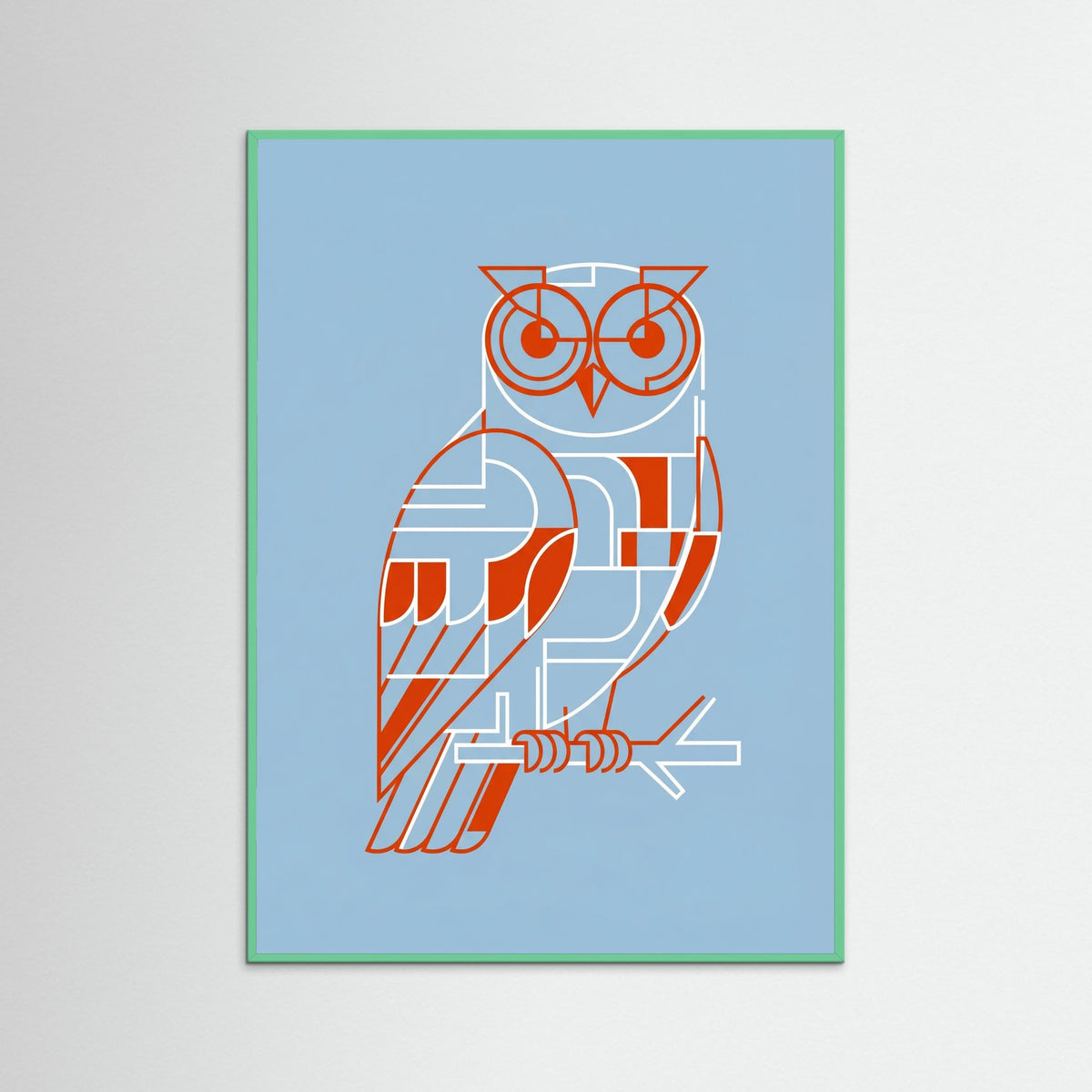 Mint Wood Geometric Figure Study