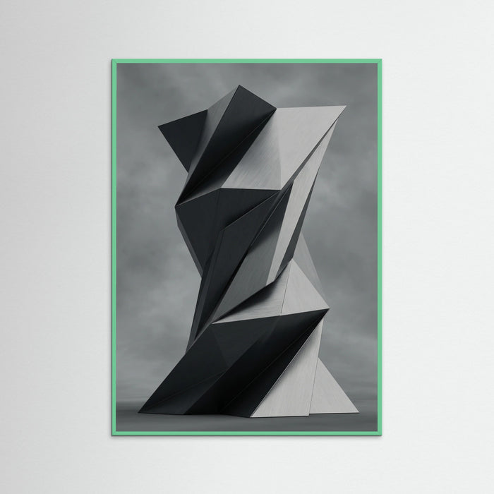 Mint Wood Geometric Folds