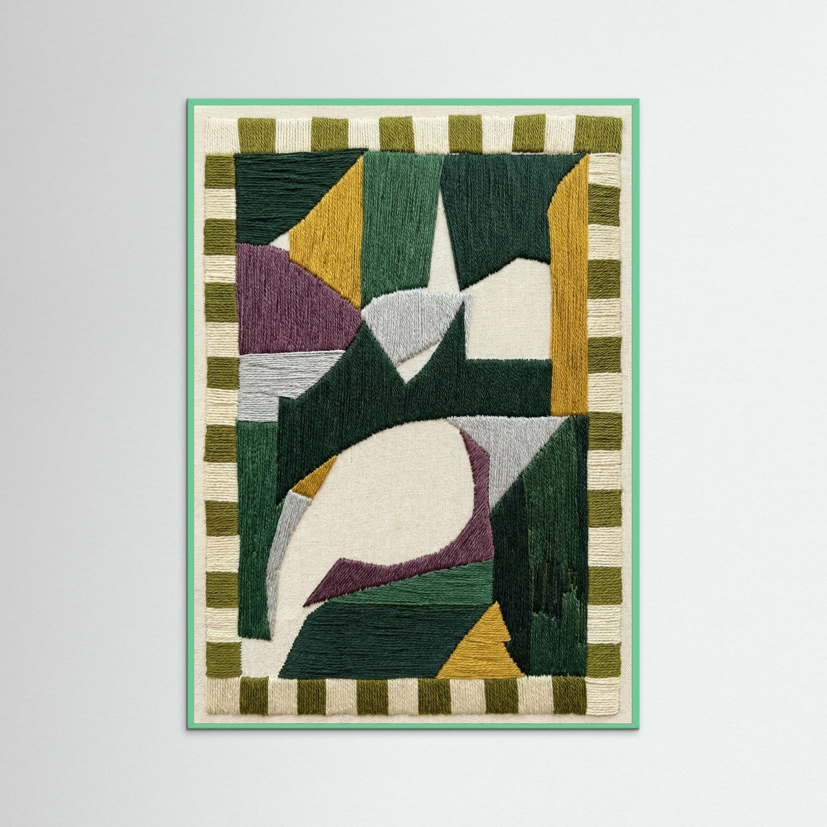 Mint Wood Geometric Form