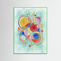 Mint Wood Geometric Harmony Green
