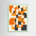 Mint Wood Geometric Harmony Orange