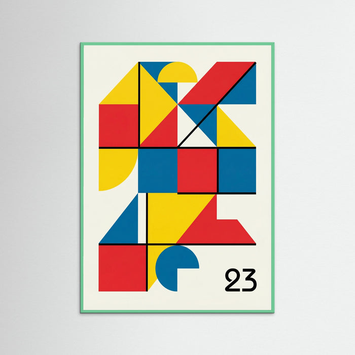 Mint Wood Geometric Harmony White