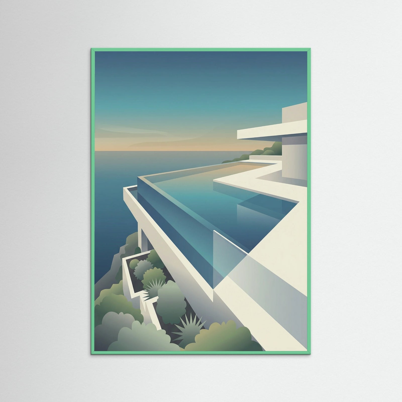 Mint Wood Geometric Residence