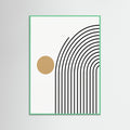 Mint Wood Geometric Stillness