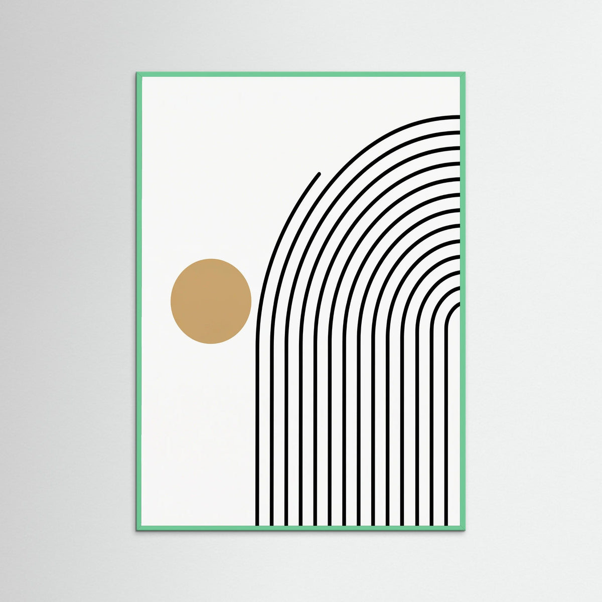 Mint Wood Geometric Stillness