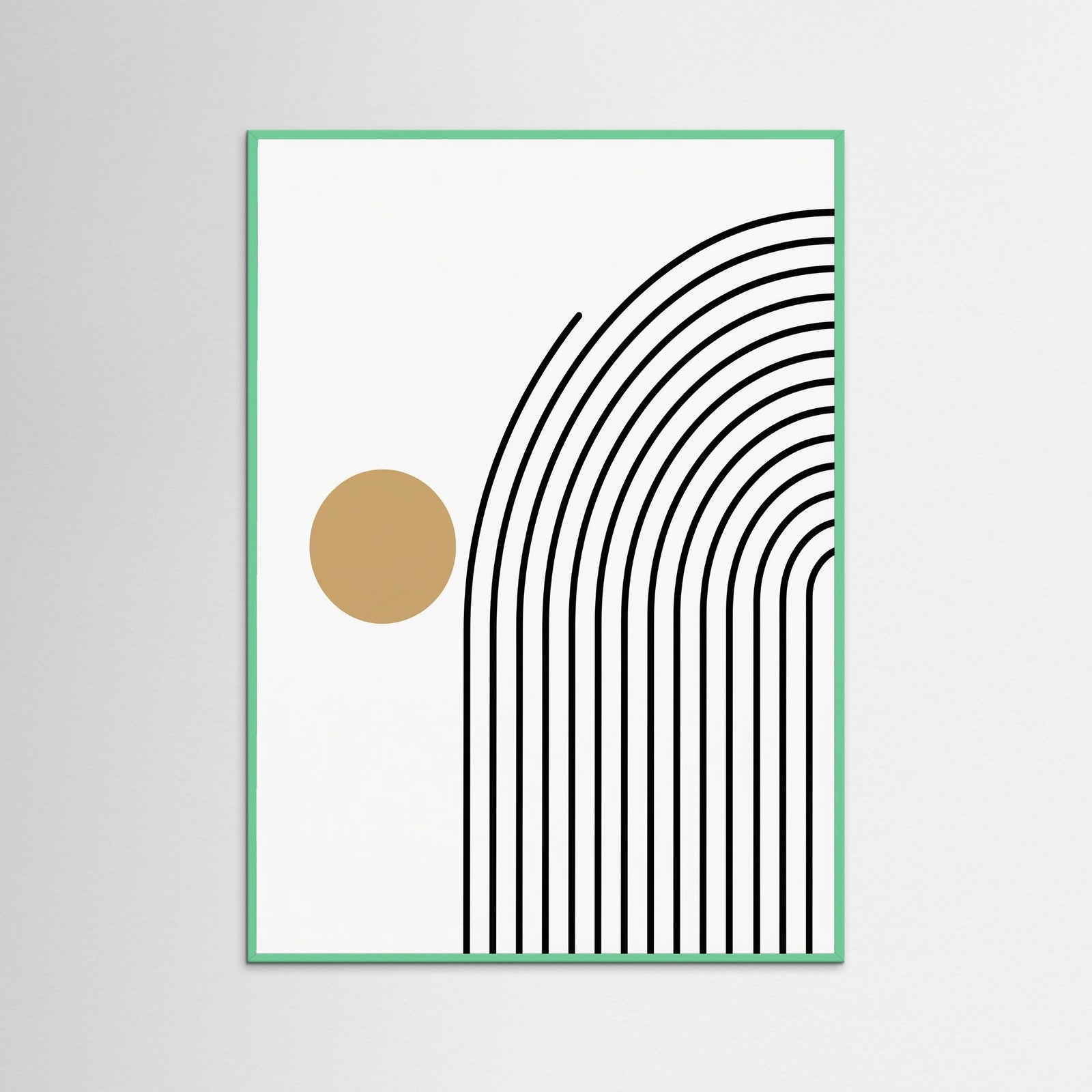 Mint Wood Geometric Stillness
