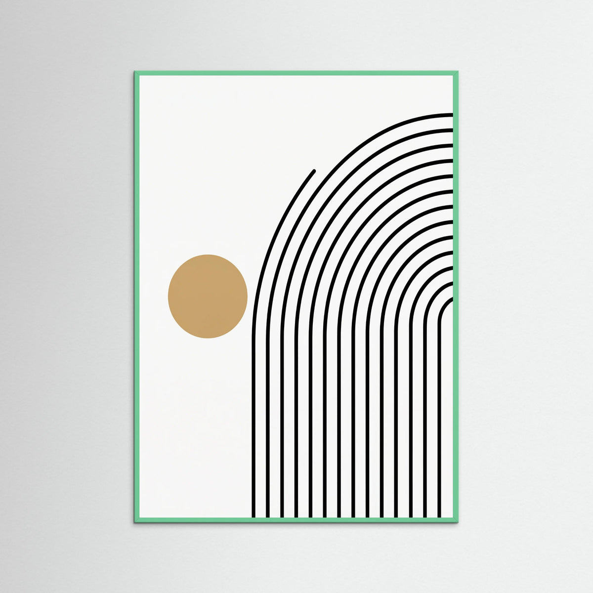 Mint Wood Geometric Stillness