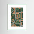 Mint Wood Geometric Structures