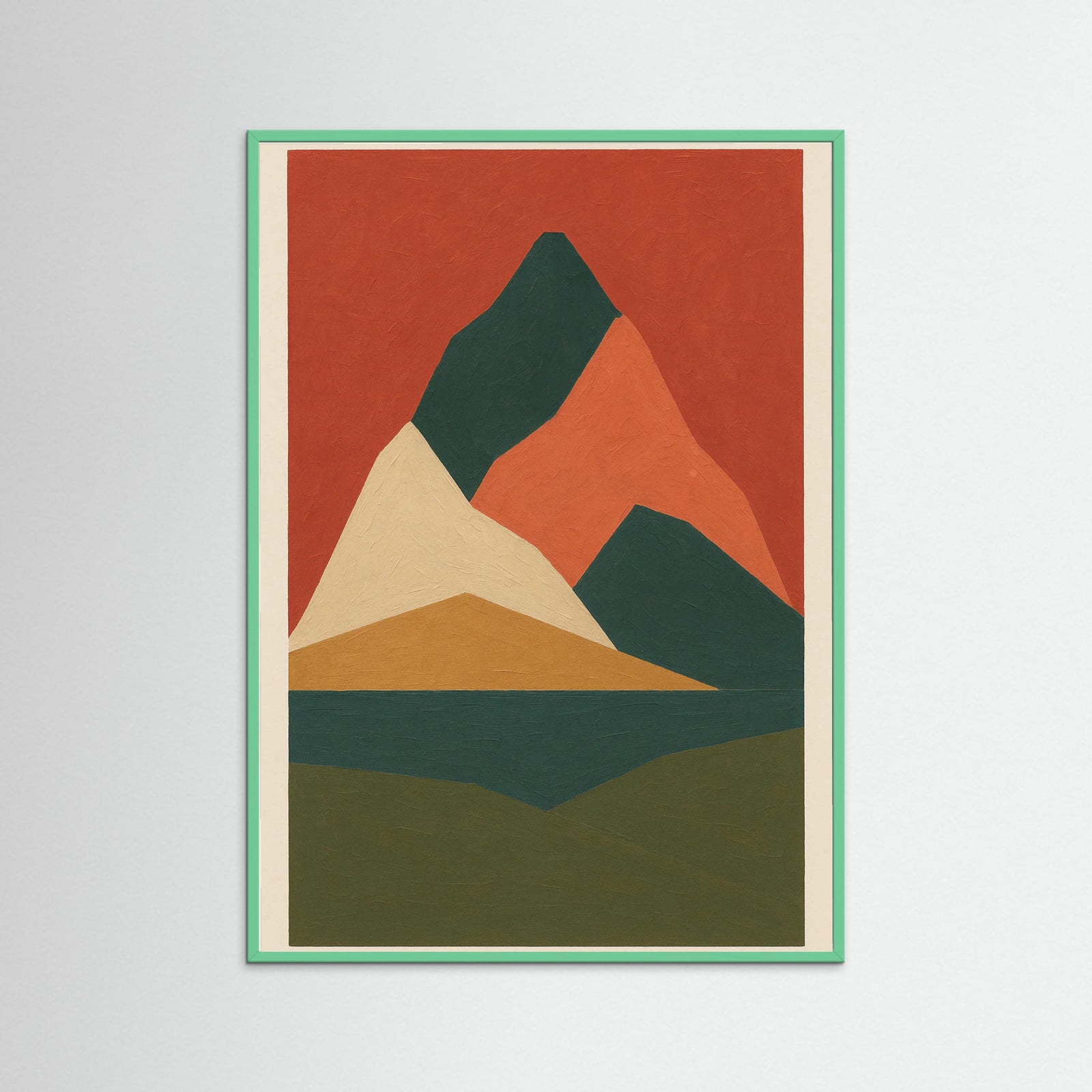 Mint Wood Geometric Wilderness
