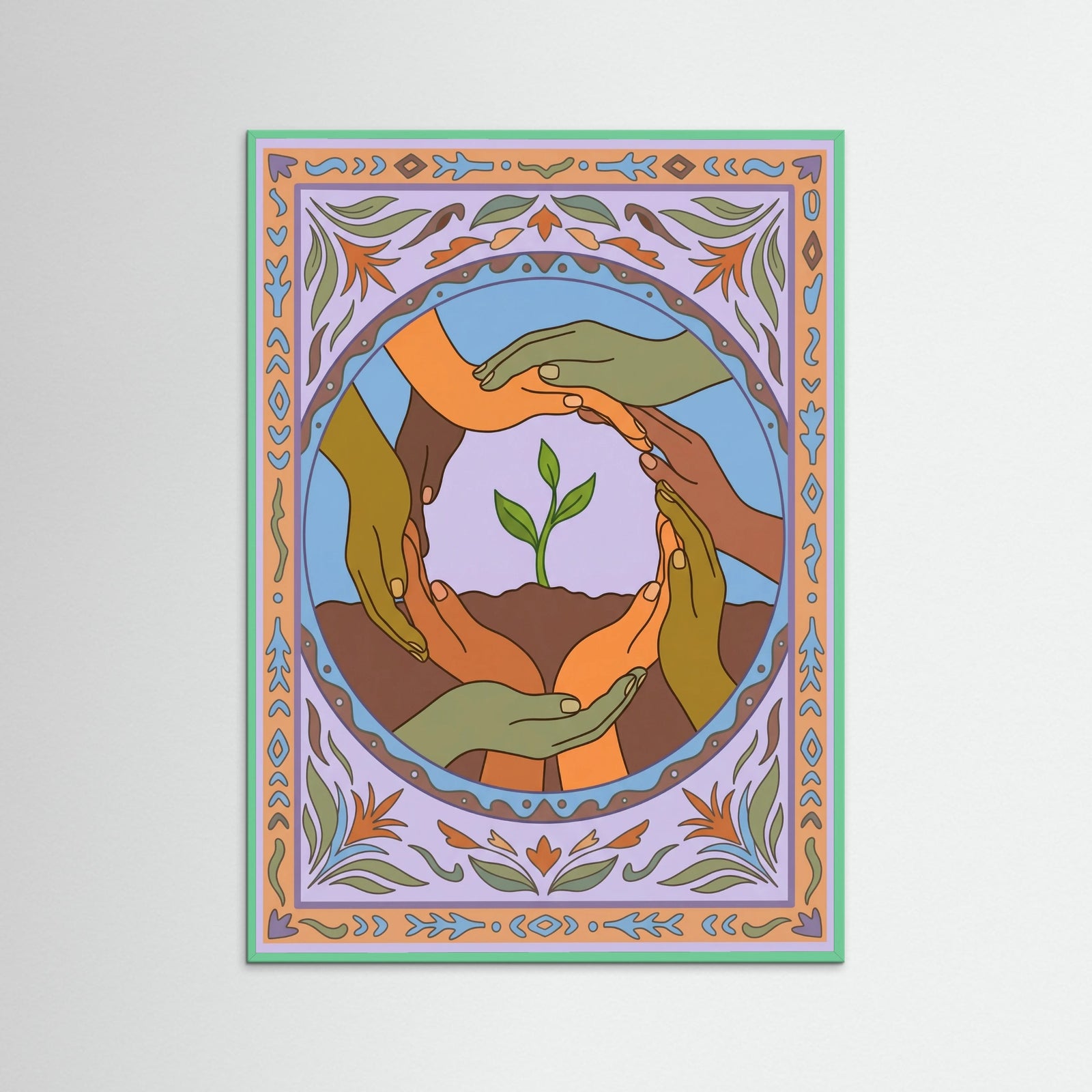 Mint Wood Global Embrace