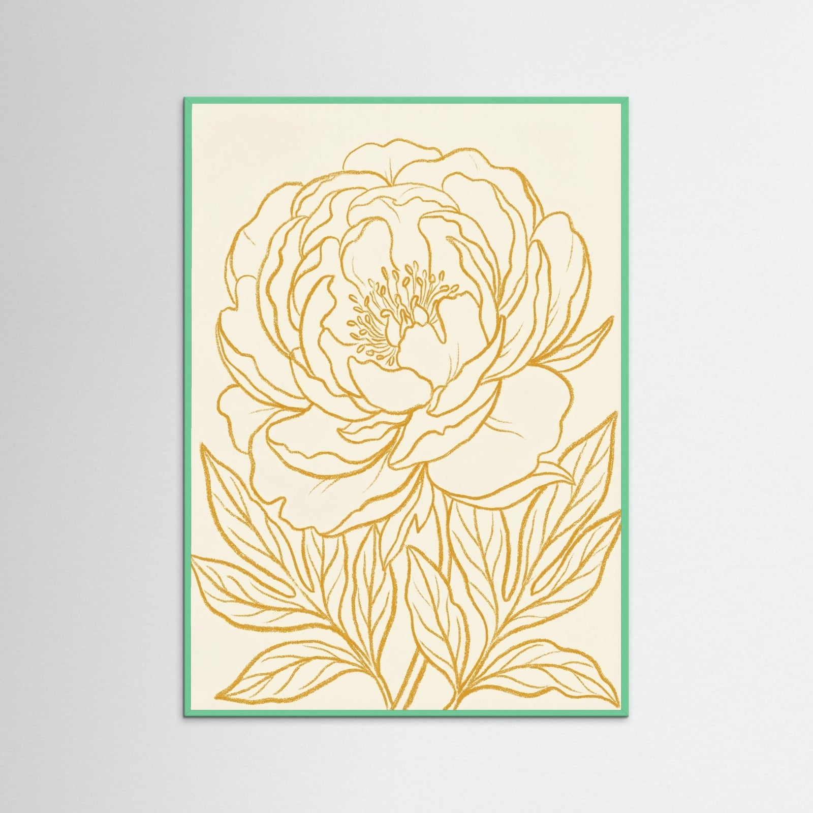 Mint Wood Golden Bloom