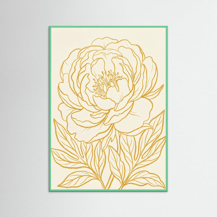 Mint Wood Golden Bloom