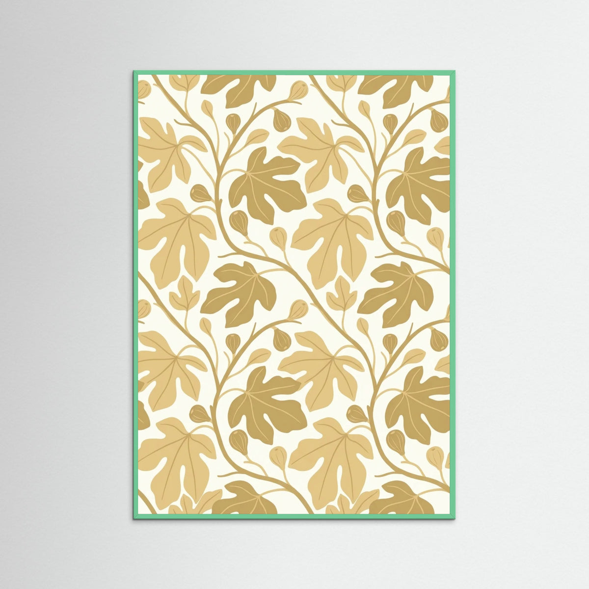 Mint Wood Golden Botanical Harmony