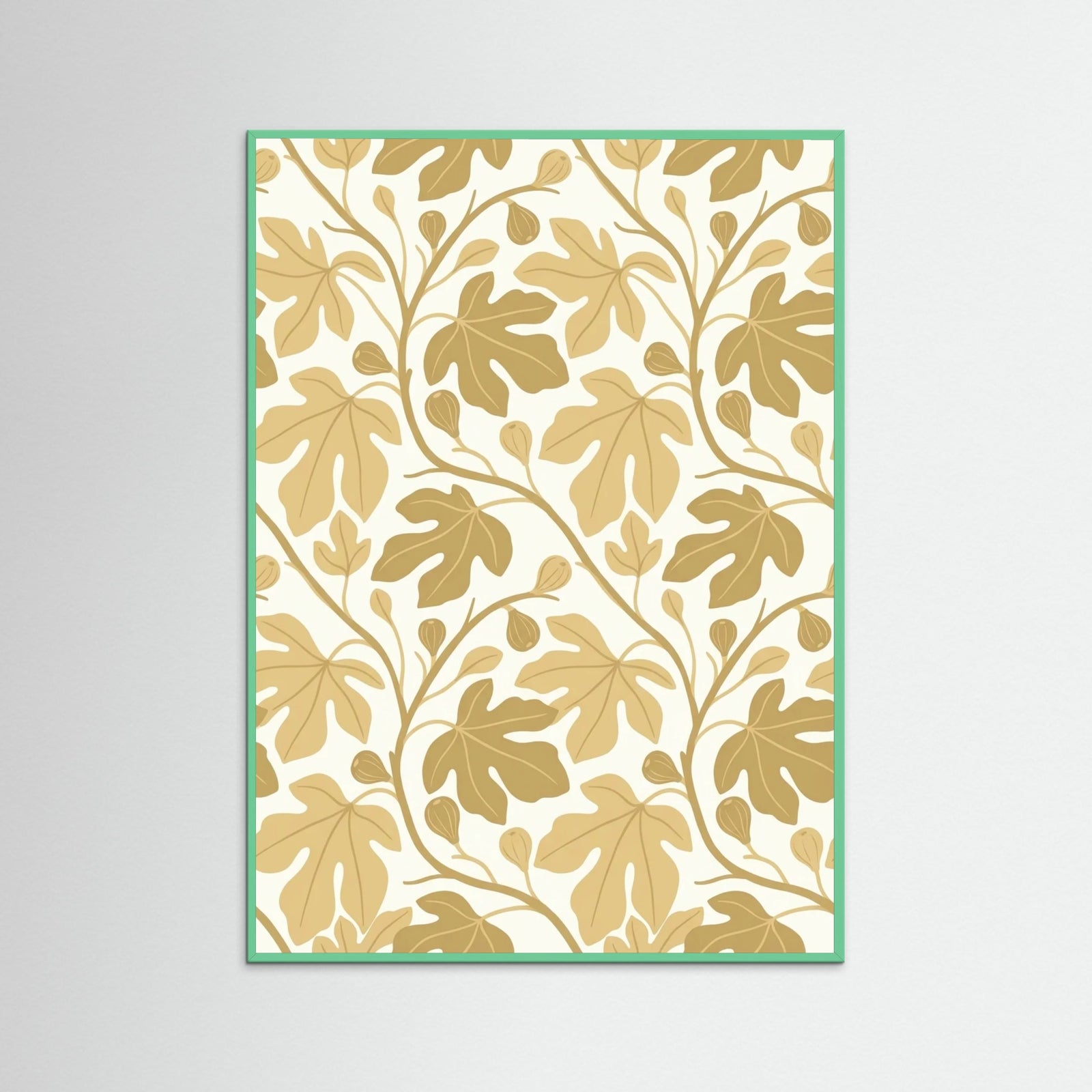 Mint Wood Golden Botanical Harmony