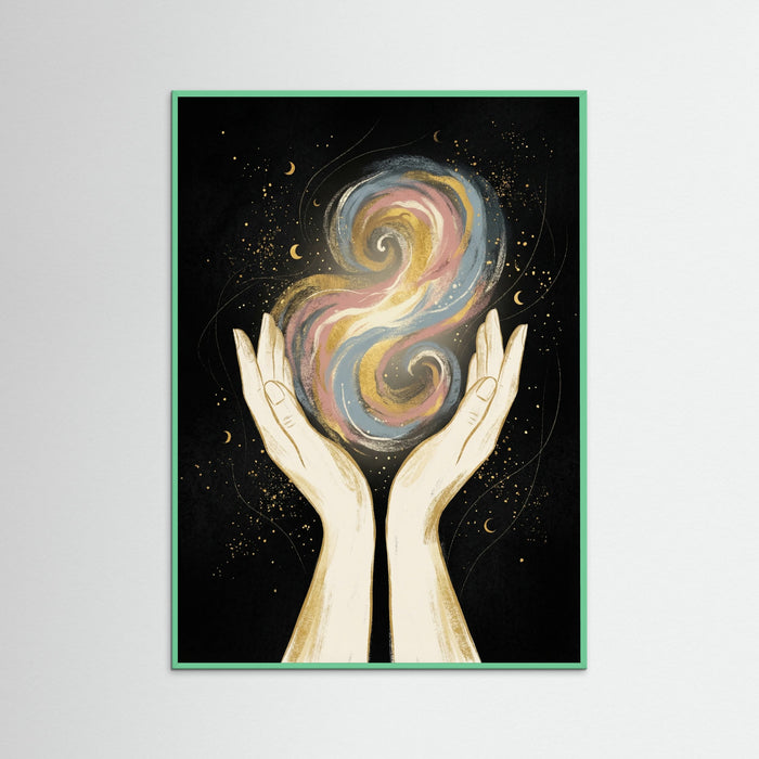 Mint Wood Golden Contemplation