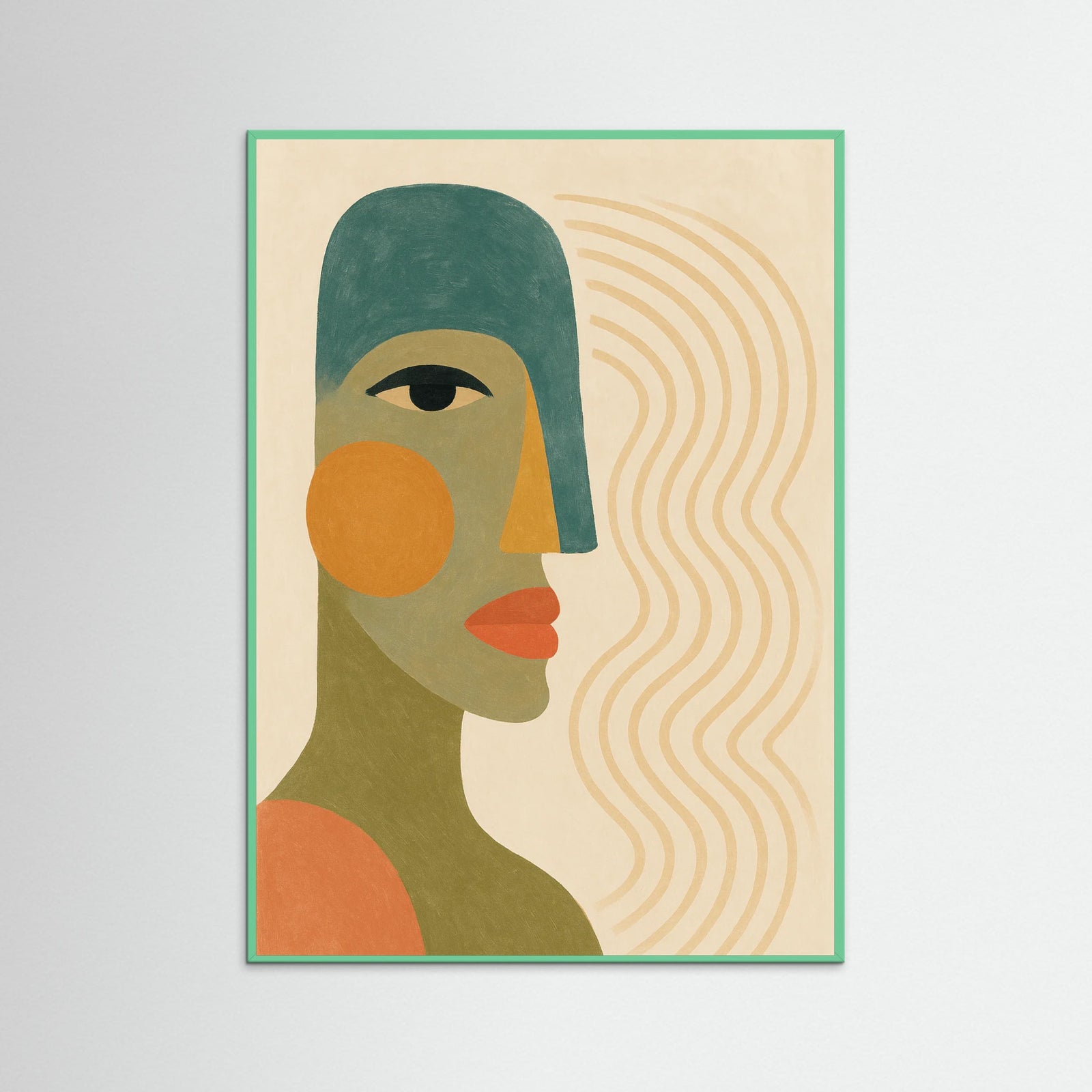 Mint Wood Golden Flow