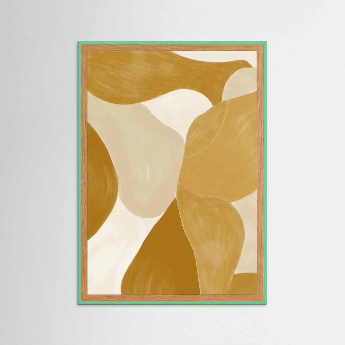 Mint Wood Golden Flow