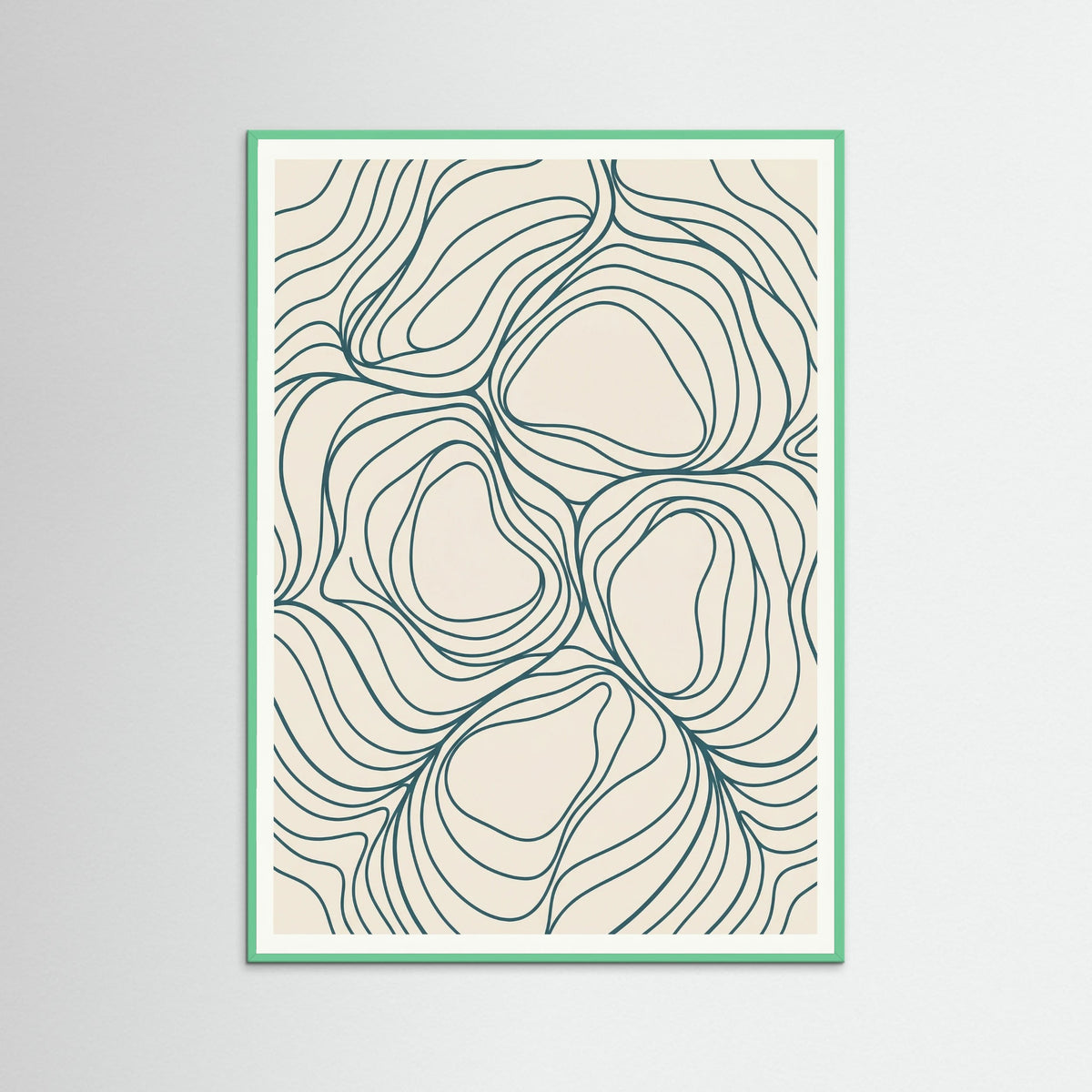 Mint Wood Golden Flow