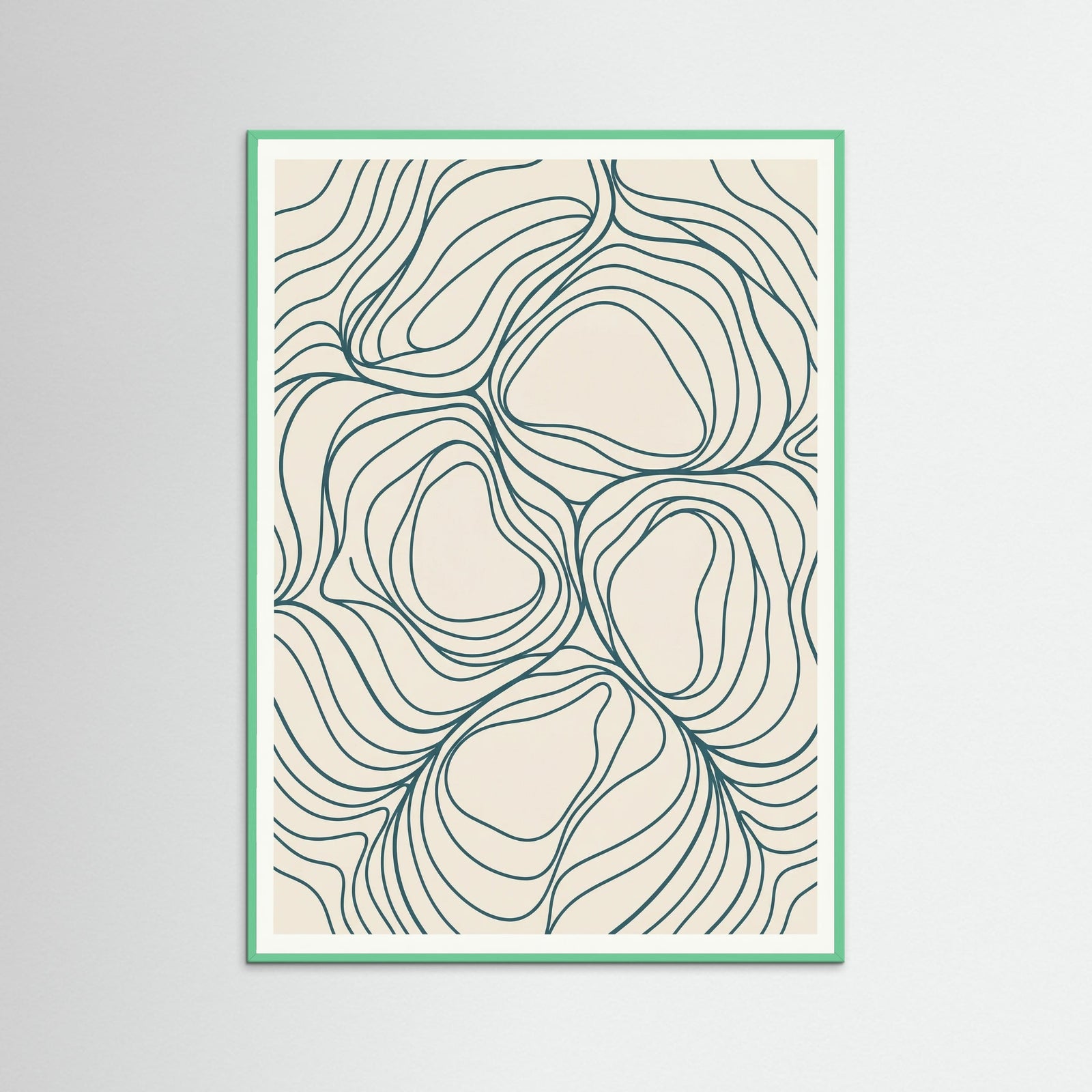 Mint Wood Golden Flow