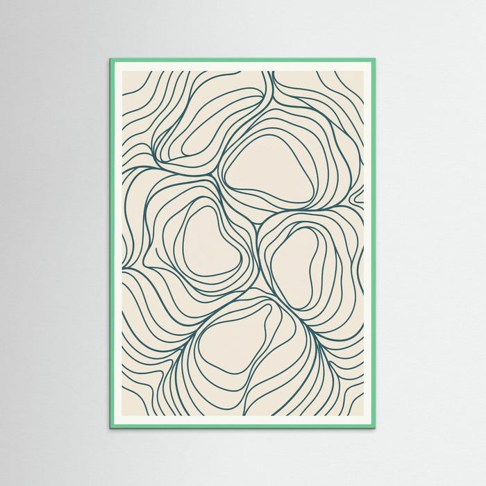 Mint Wood Golden Flow
