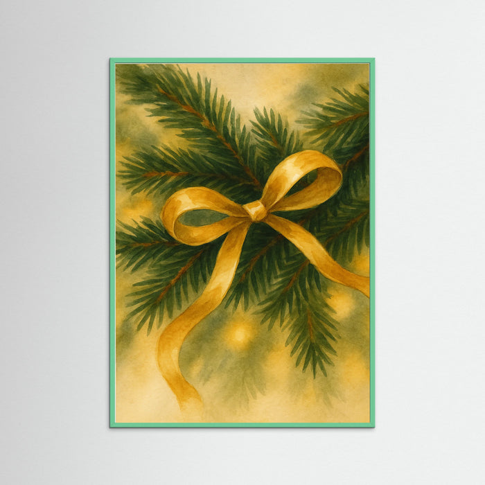 Mint Wood Golden Garland