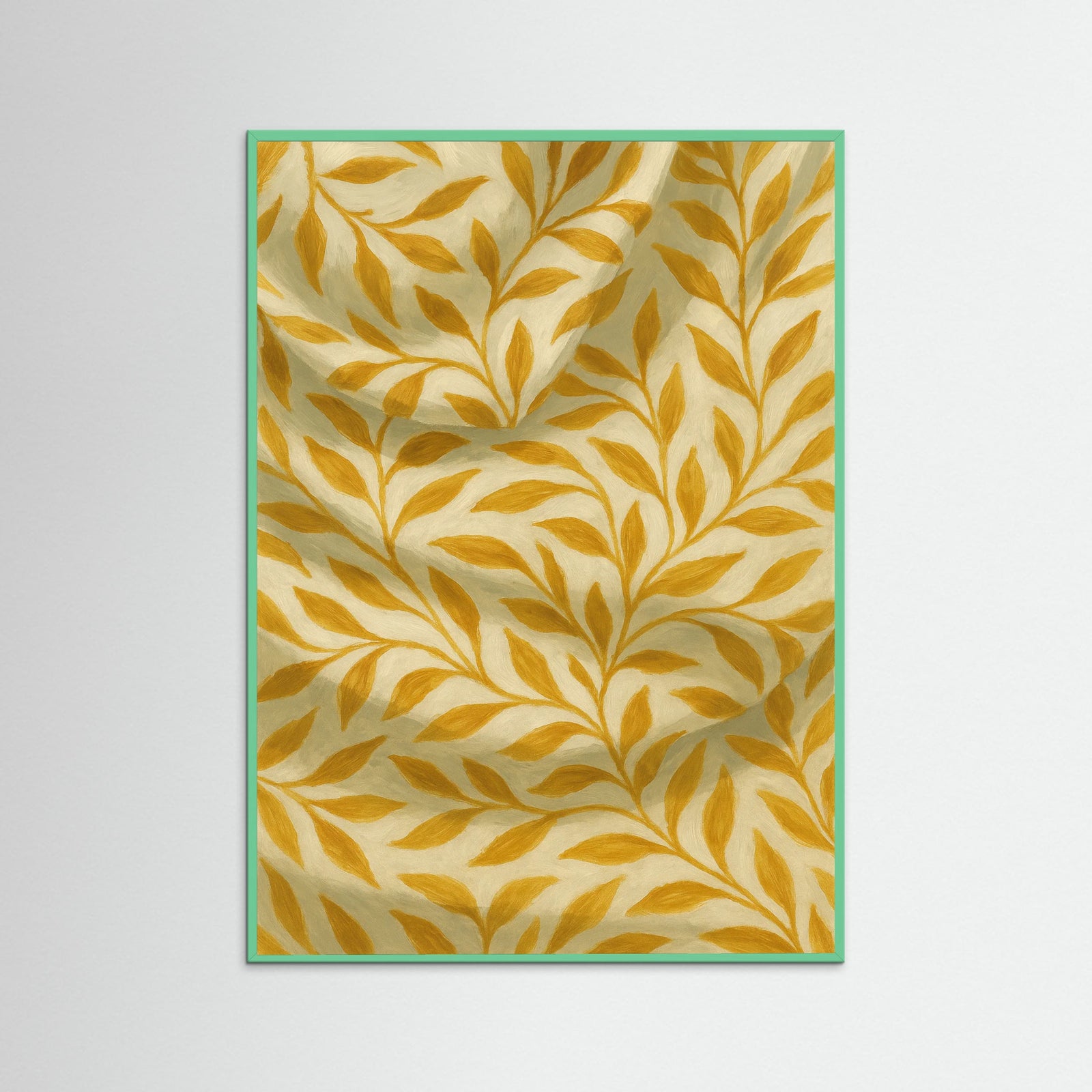 Mint Wood Golden Leaves