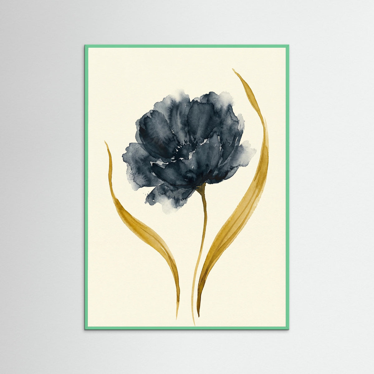 Mint Wood Golden Midnight Bloom