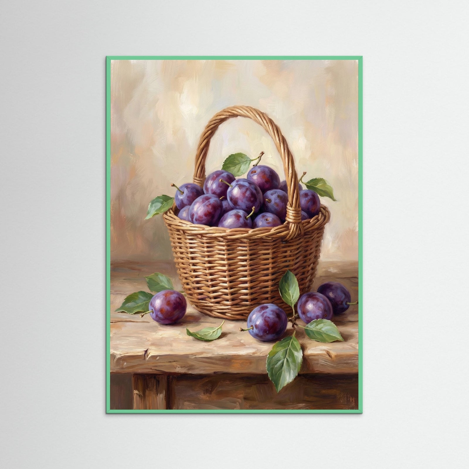 Mint Wood Golden Pear Still Life