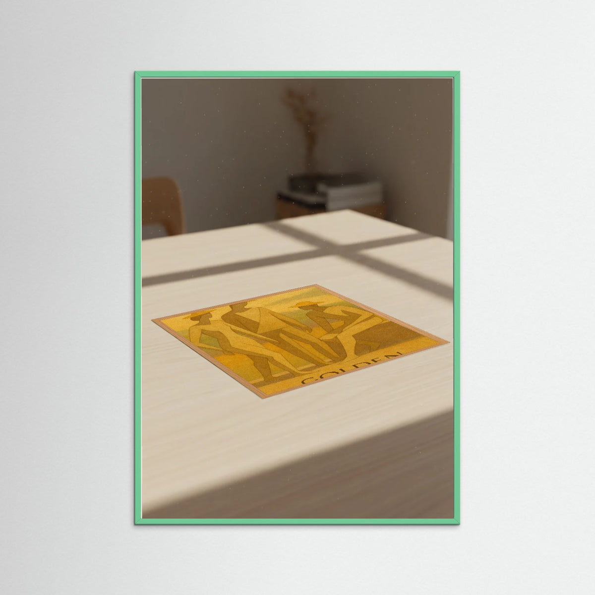 Mint Wood Golden Reflections