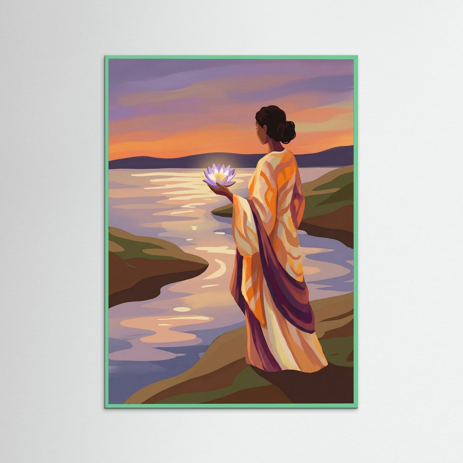 Mint Wood Golden Serenity