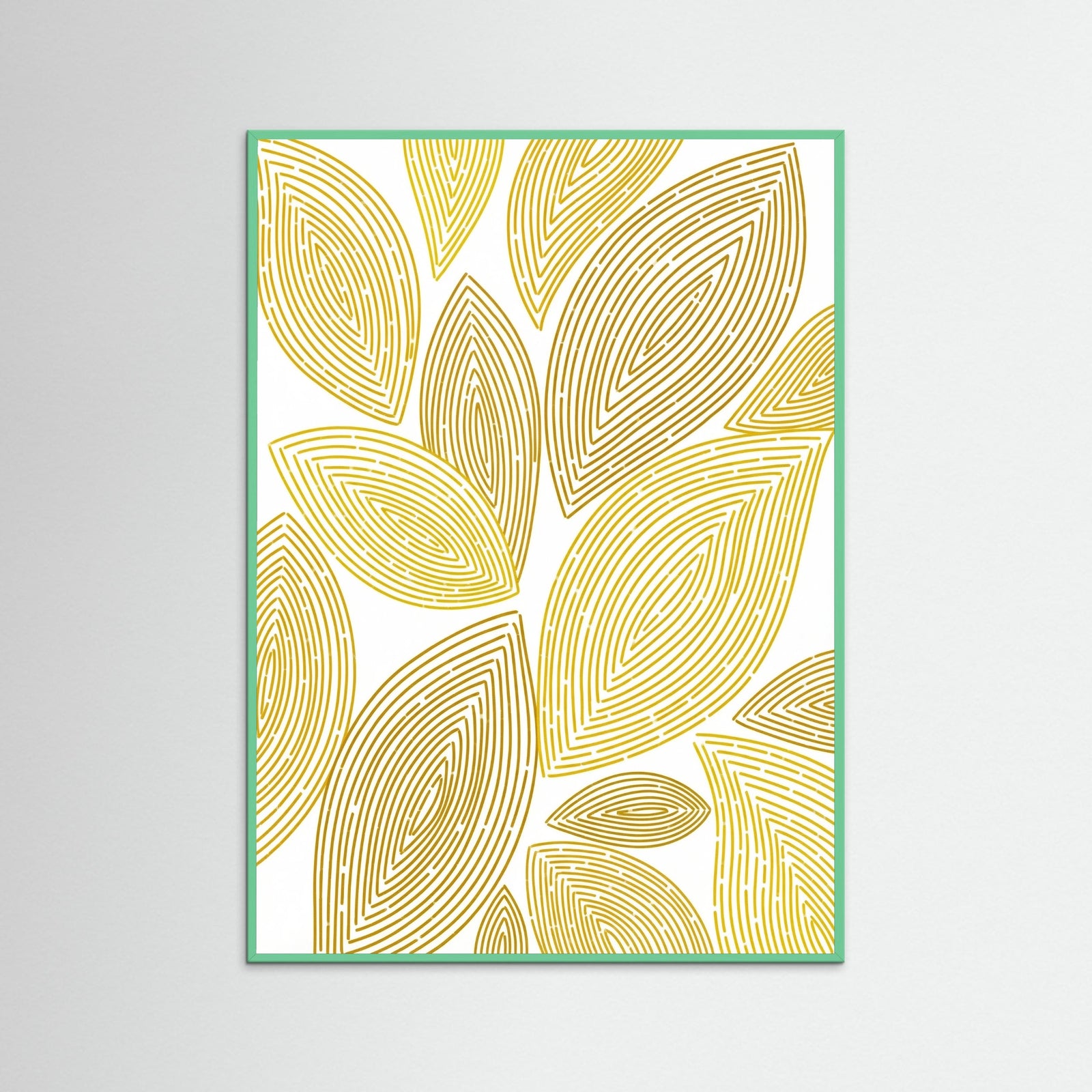 Mint Wood Golden Spirals